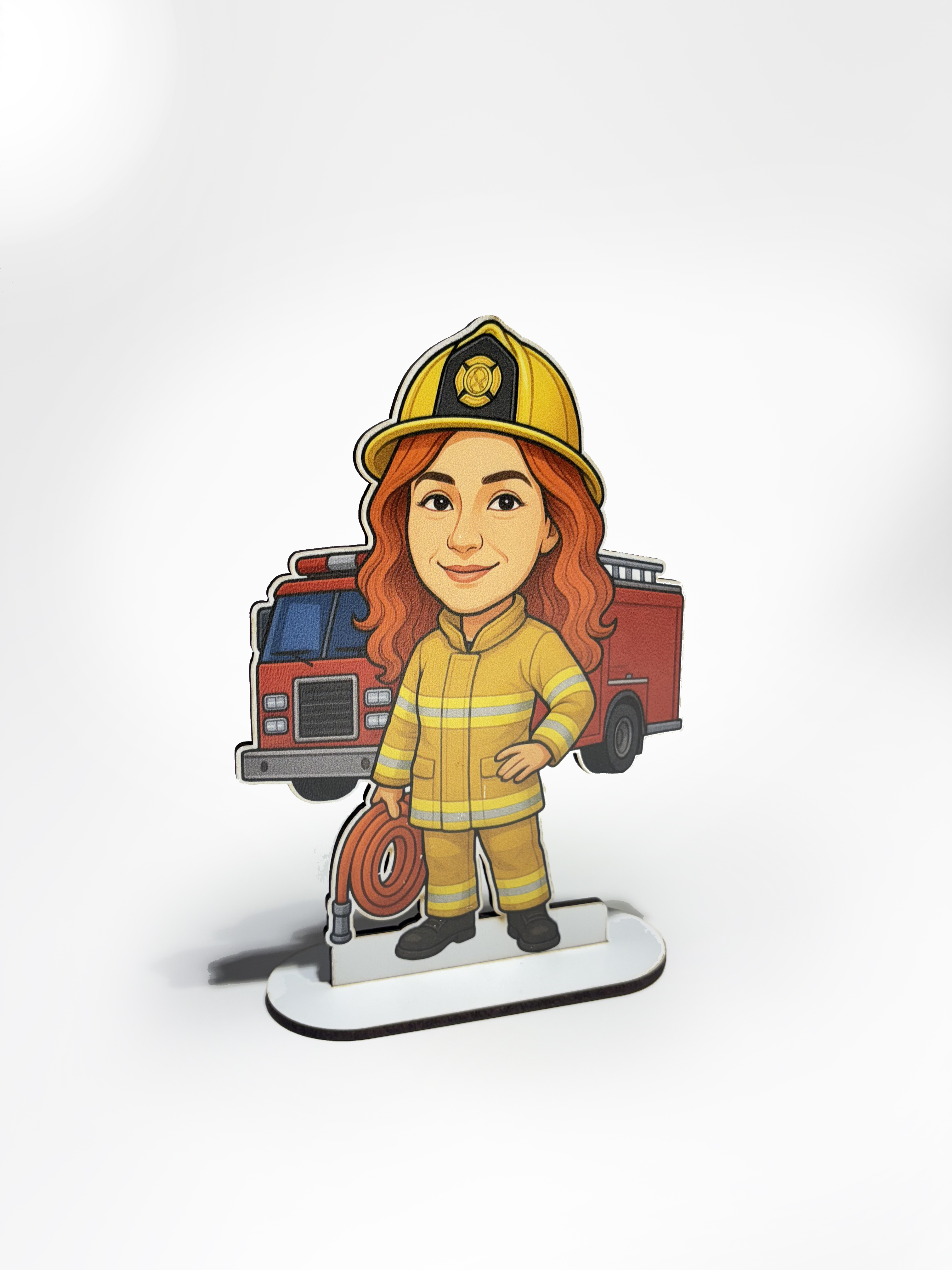 İtfaiyeci Kadın Karikatürü
