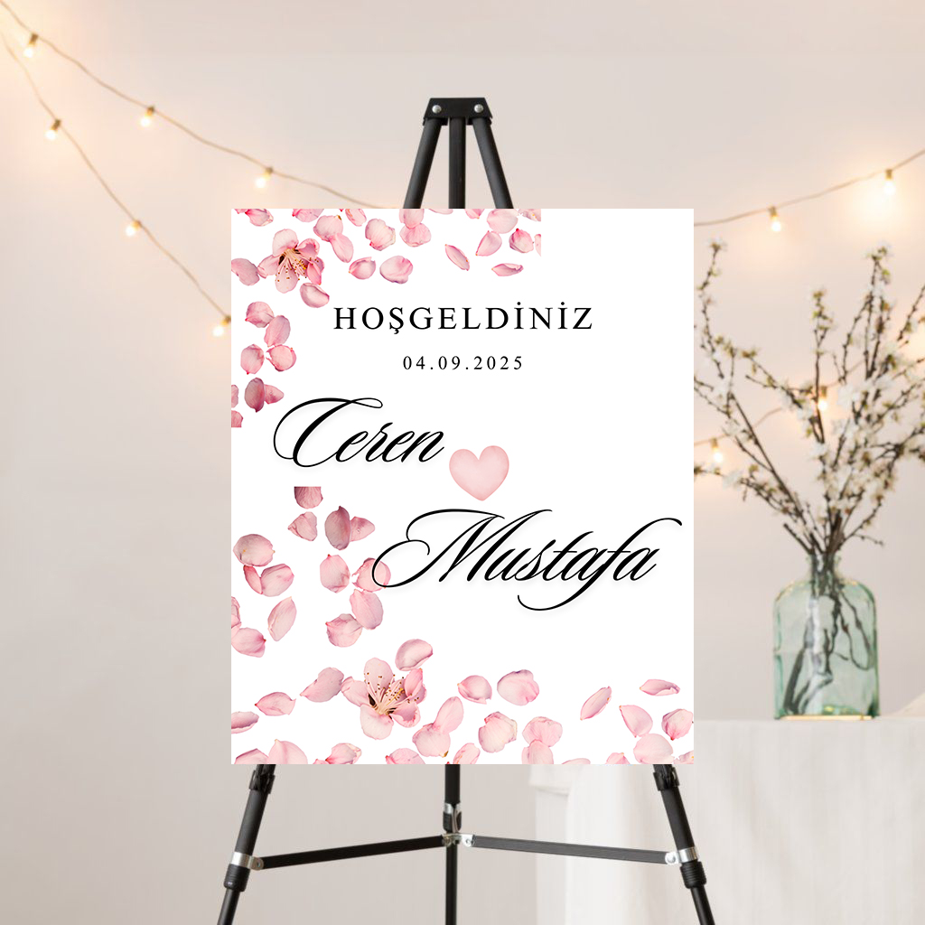 Düğün Temalı Karşılama Panosu