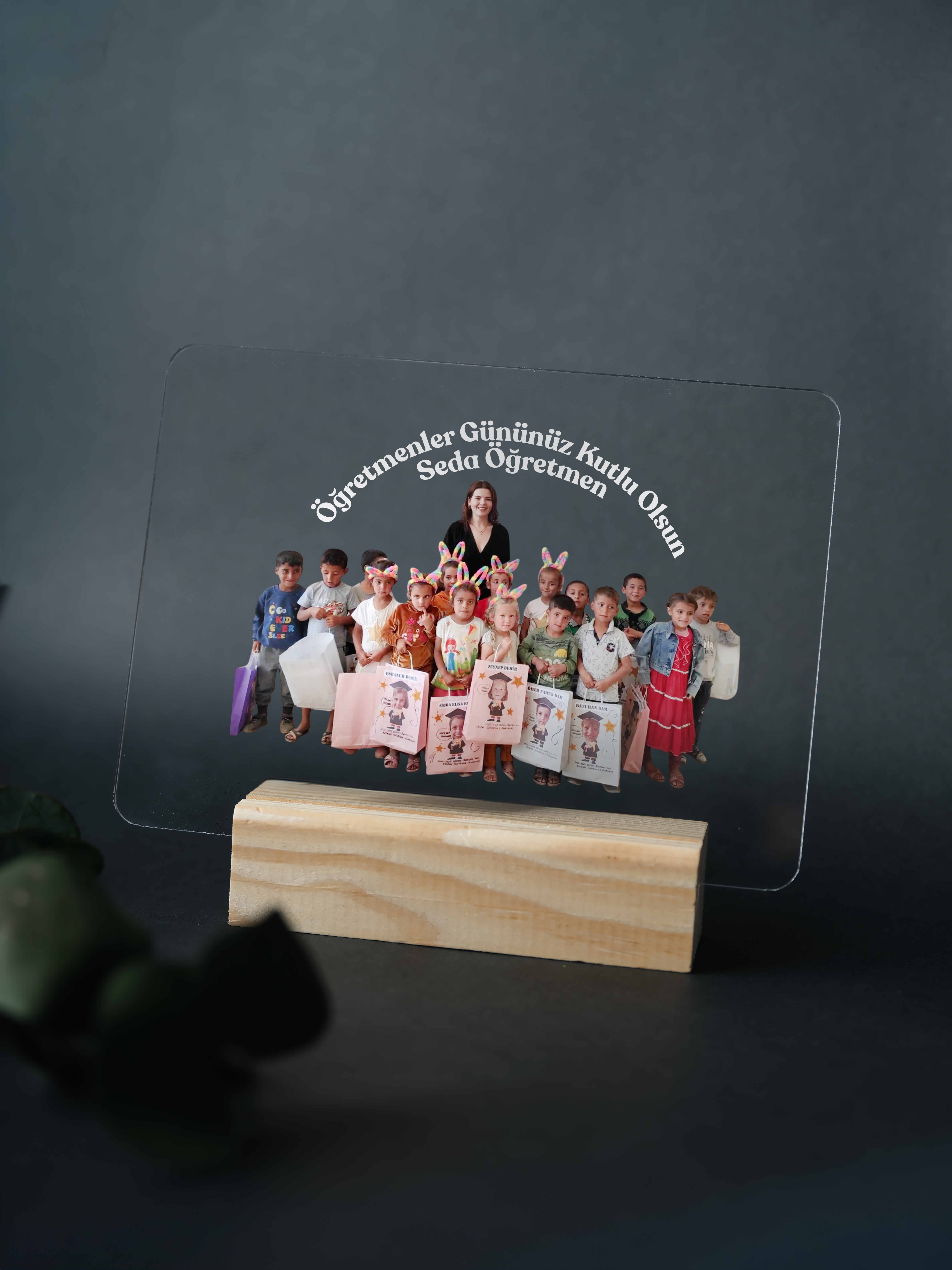 Öğretmene Özel Pleksi Şeffaf Şablon Biblo