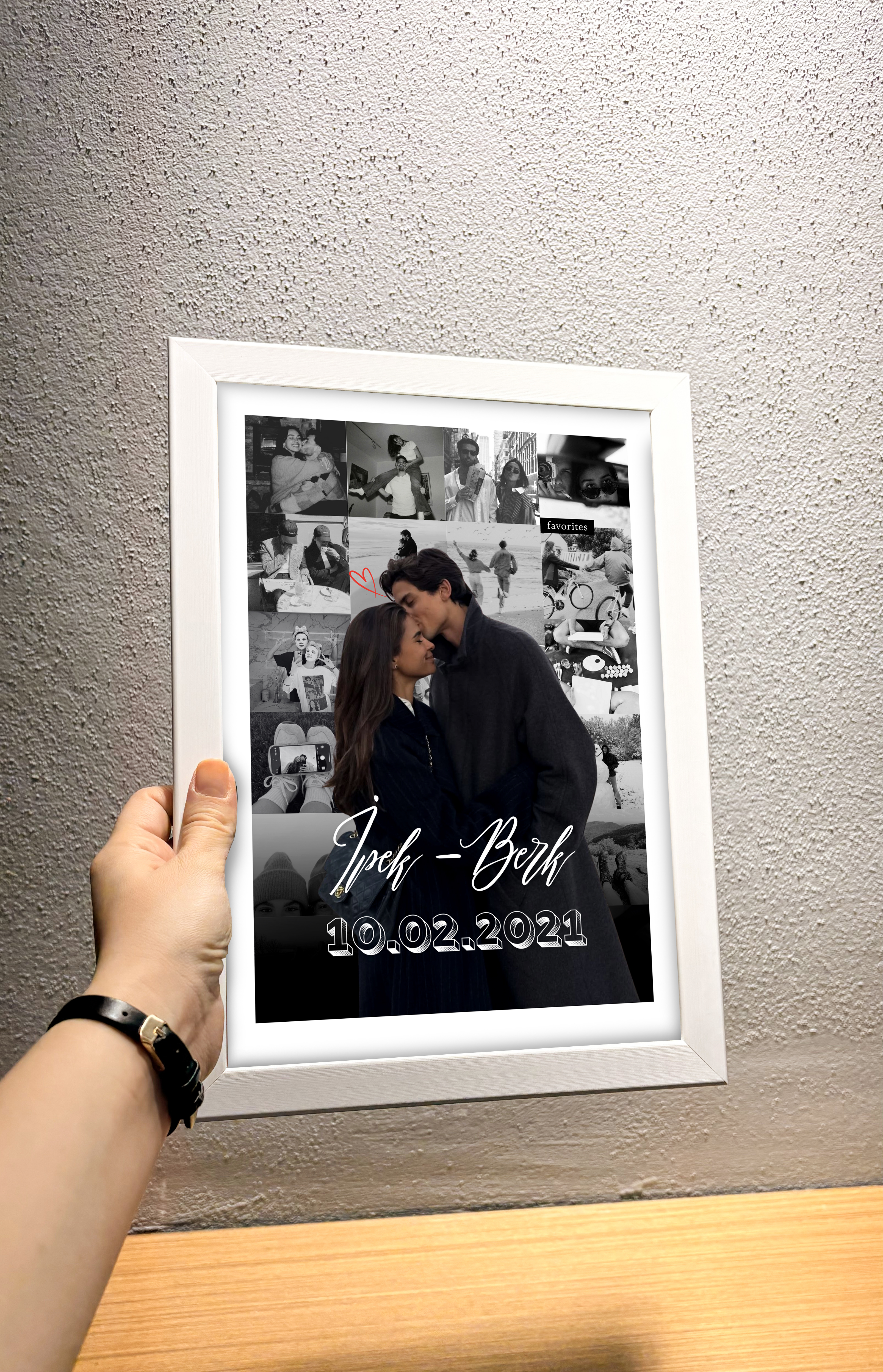 Kişiye Özel Sevgili Tablosu Çerçeveli (20x30cm)