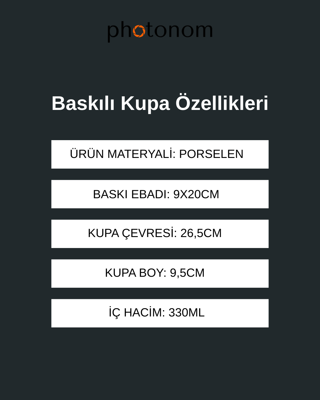 Baskılı Kupa Özellikleri