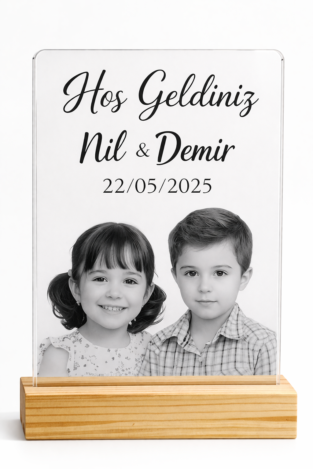 Şeffaf Pleksi Davet Masa İsimliği (10 Adet)