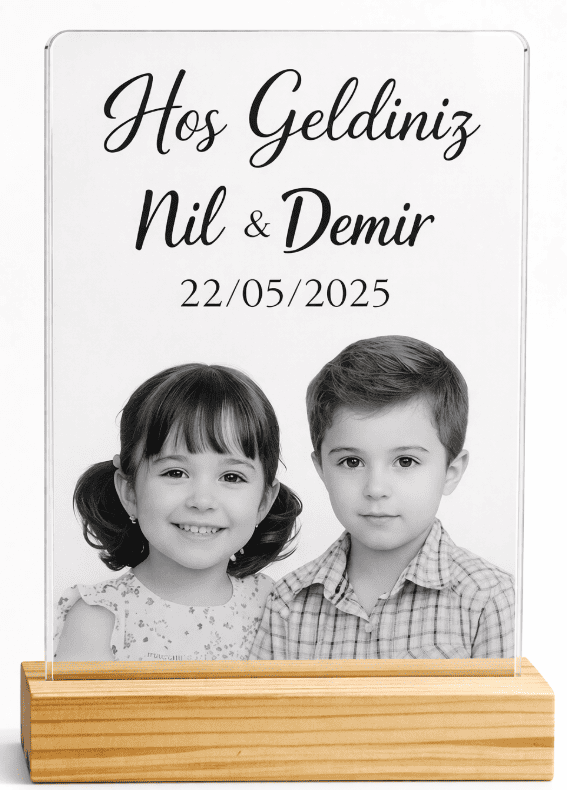 Şeffaf Pleksi Davet Masa İsimliği (10 Adet)