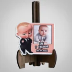 Patron Bebek Temalı  Ahşap Magnet